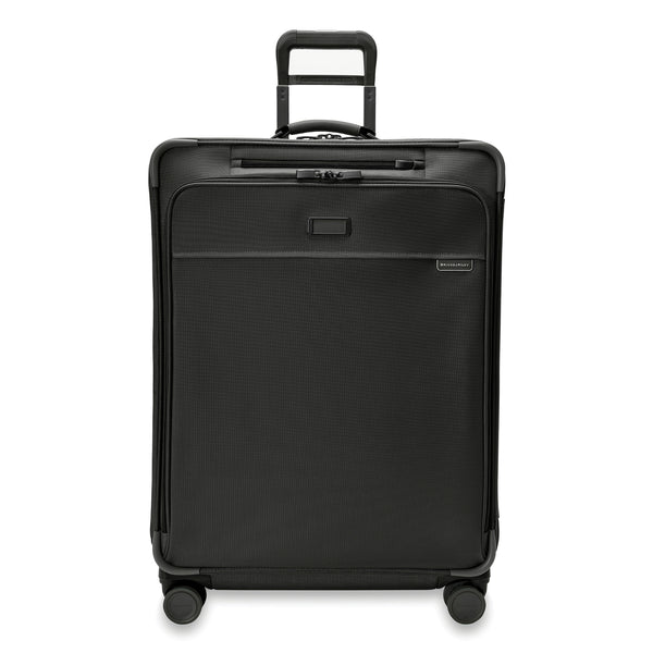 Briggs and Riley Large Expandable Spinner Black Front View #color_black