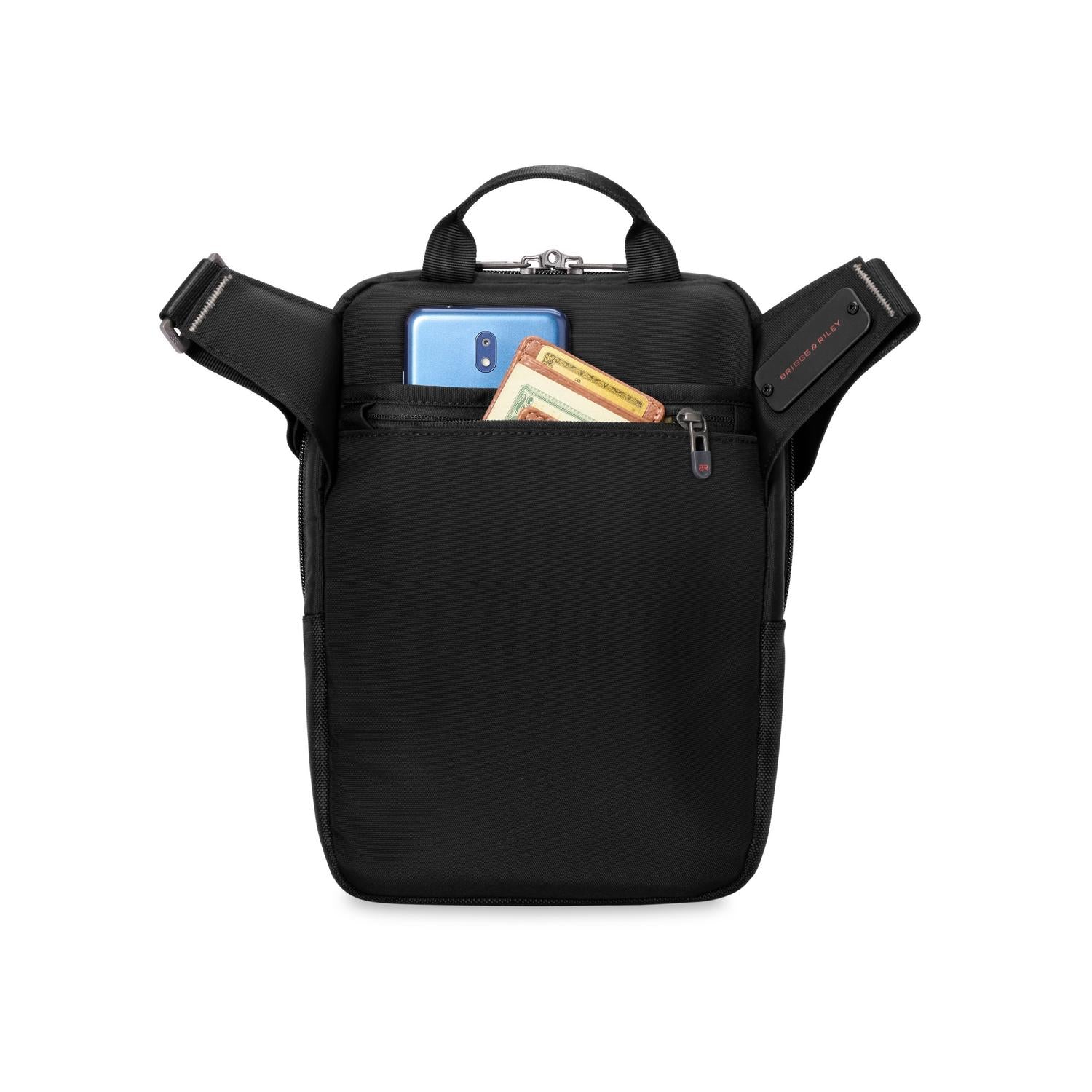 Briggs and Riley HTA Crossbody Bag Black Back View