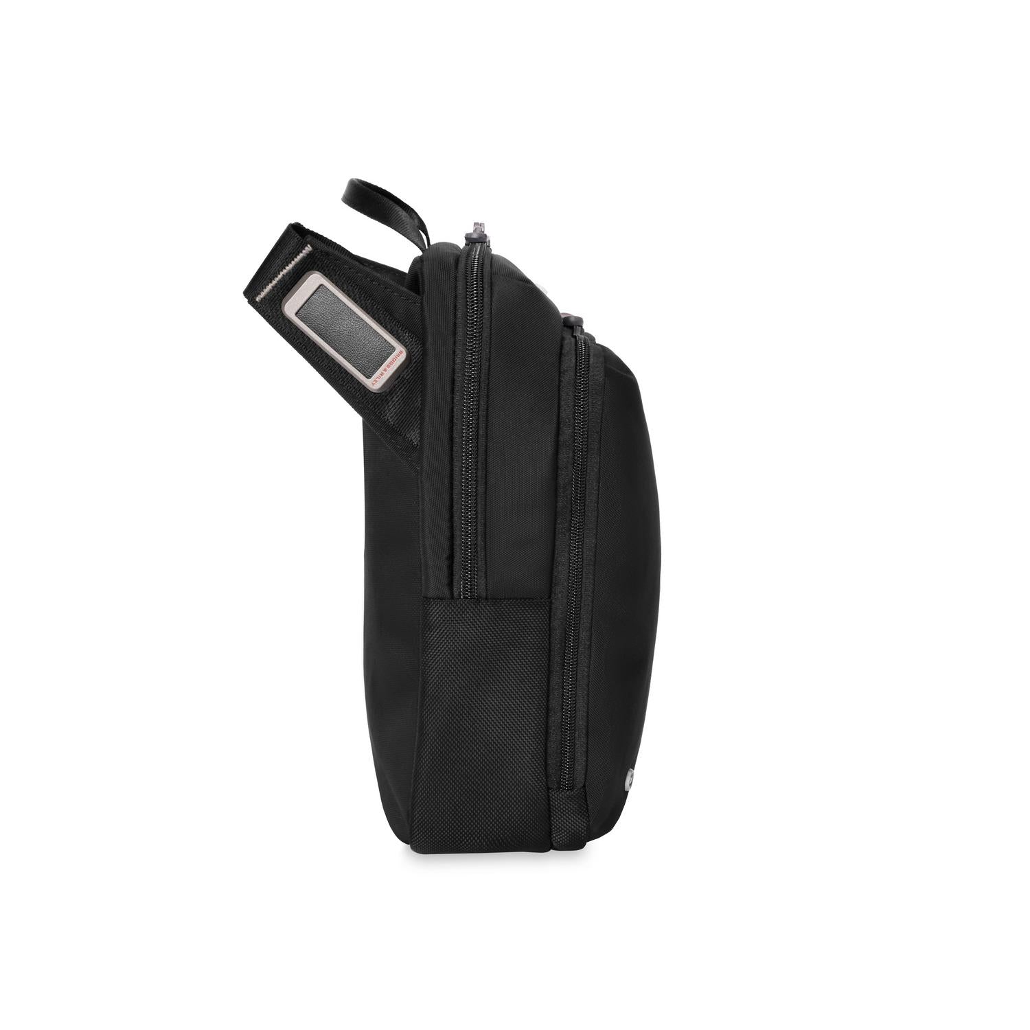 Briggs and Riley HTA Crossbody Bag Black Monogram Side View