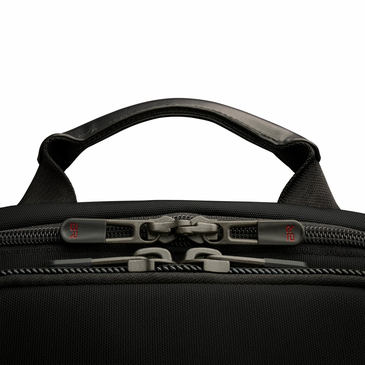 Briggs and Riley HTA Medium Expandable Brief Black Zipper Close-up