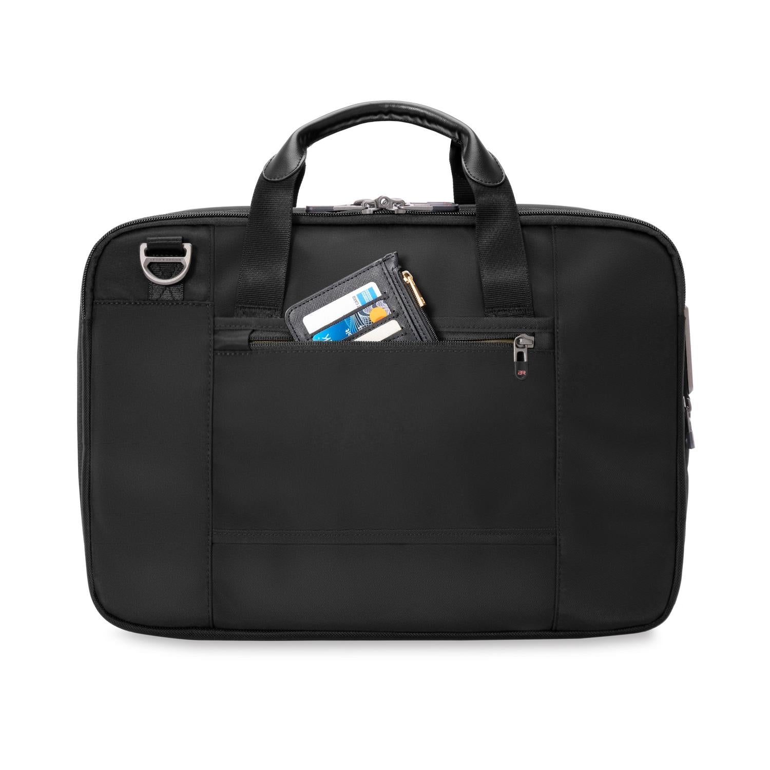 Briggs and Riley HTA Medium Expandable Brief Black Back View