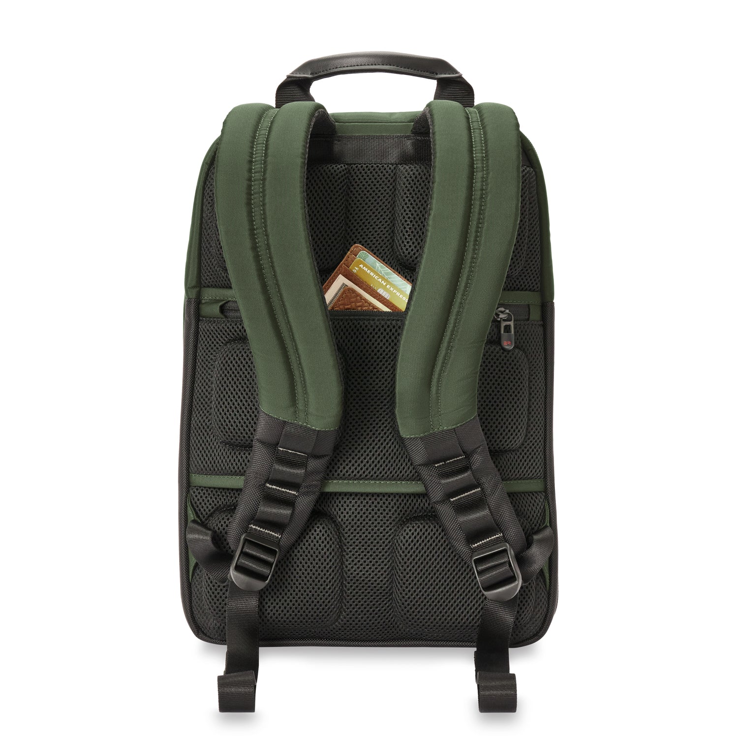 Briggs &amp; Riley Slim Expandable Backpack Forest Back Straps