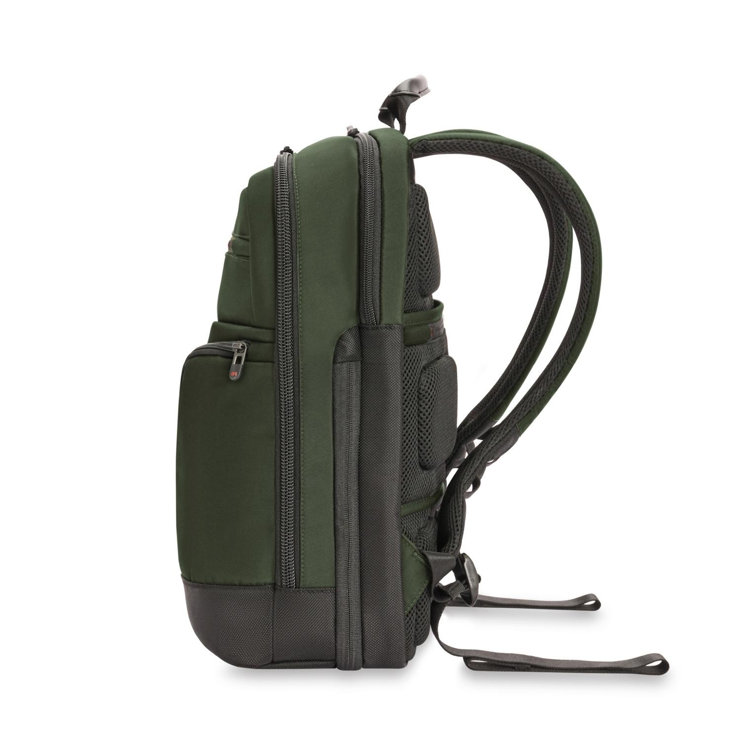 Briggs &amp; Riley Slim Expandable Backpack Forest Side View