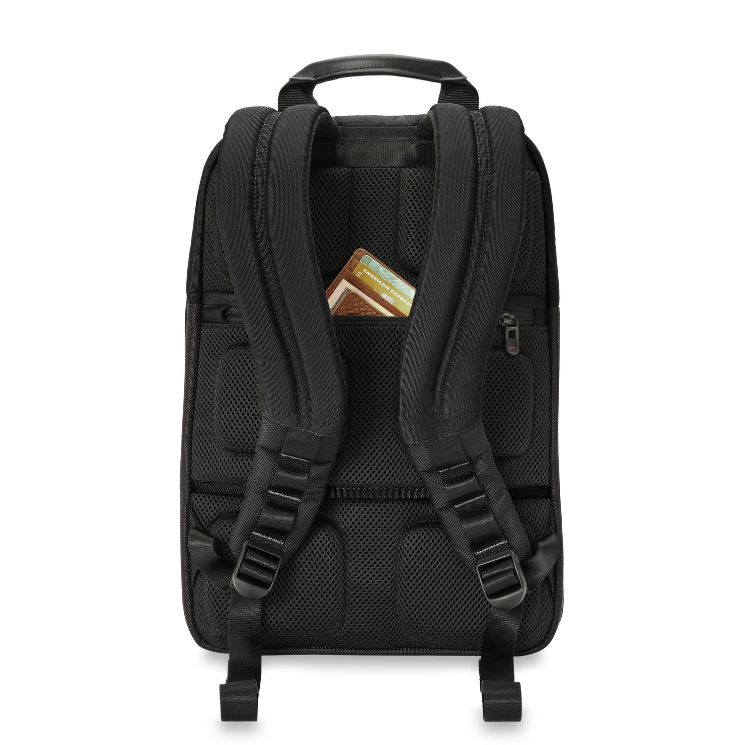 Briggs &amp; Riley Slim Expandable Backpack Black Back Straps