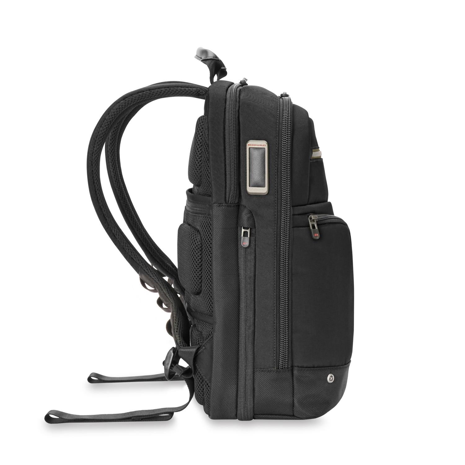 Briggs &amp; Riley Slim Expandable Backpack Black Side View