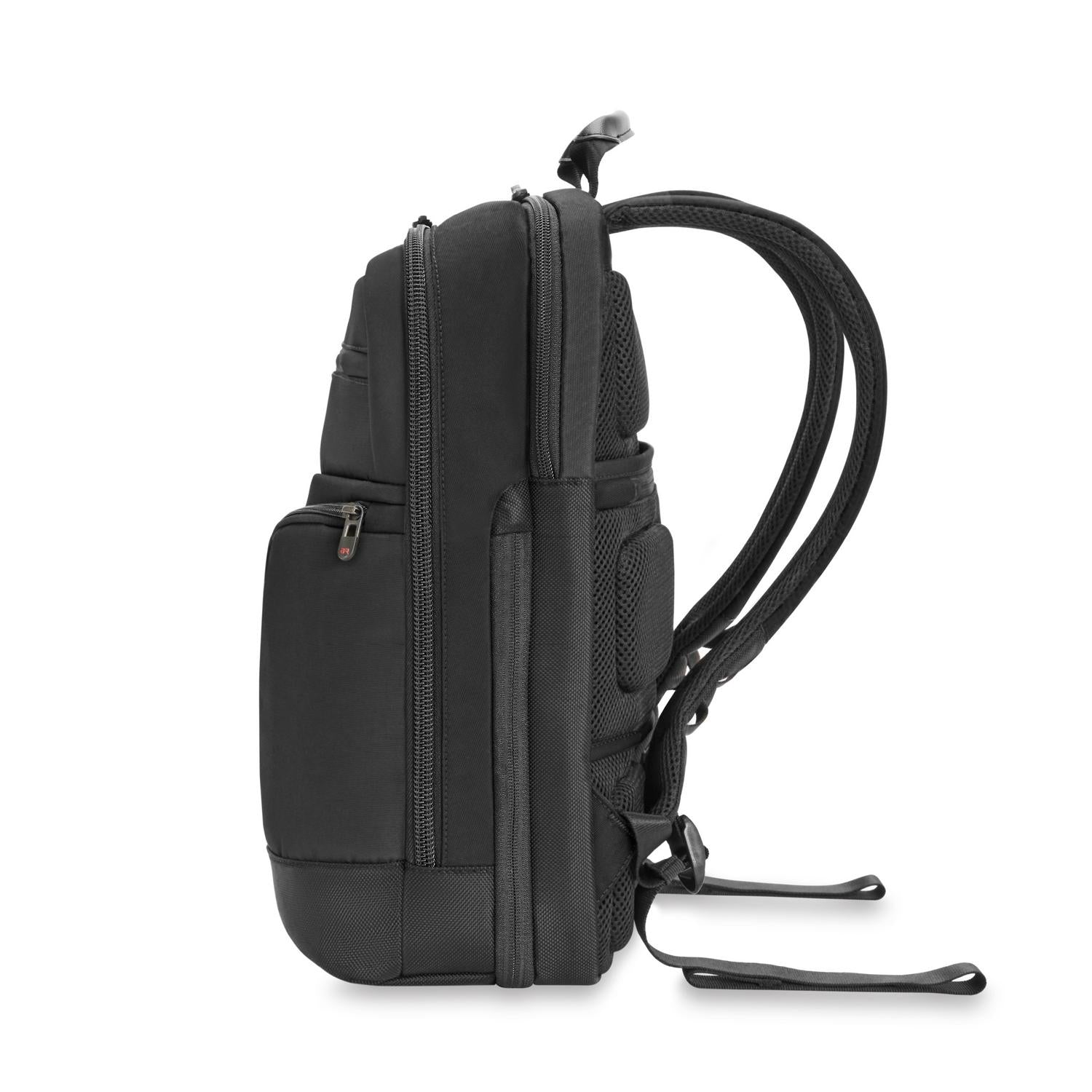 Briggs &amp; Riley Slim Expandable Backpack Black Side View