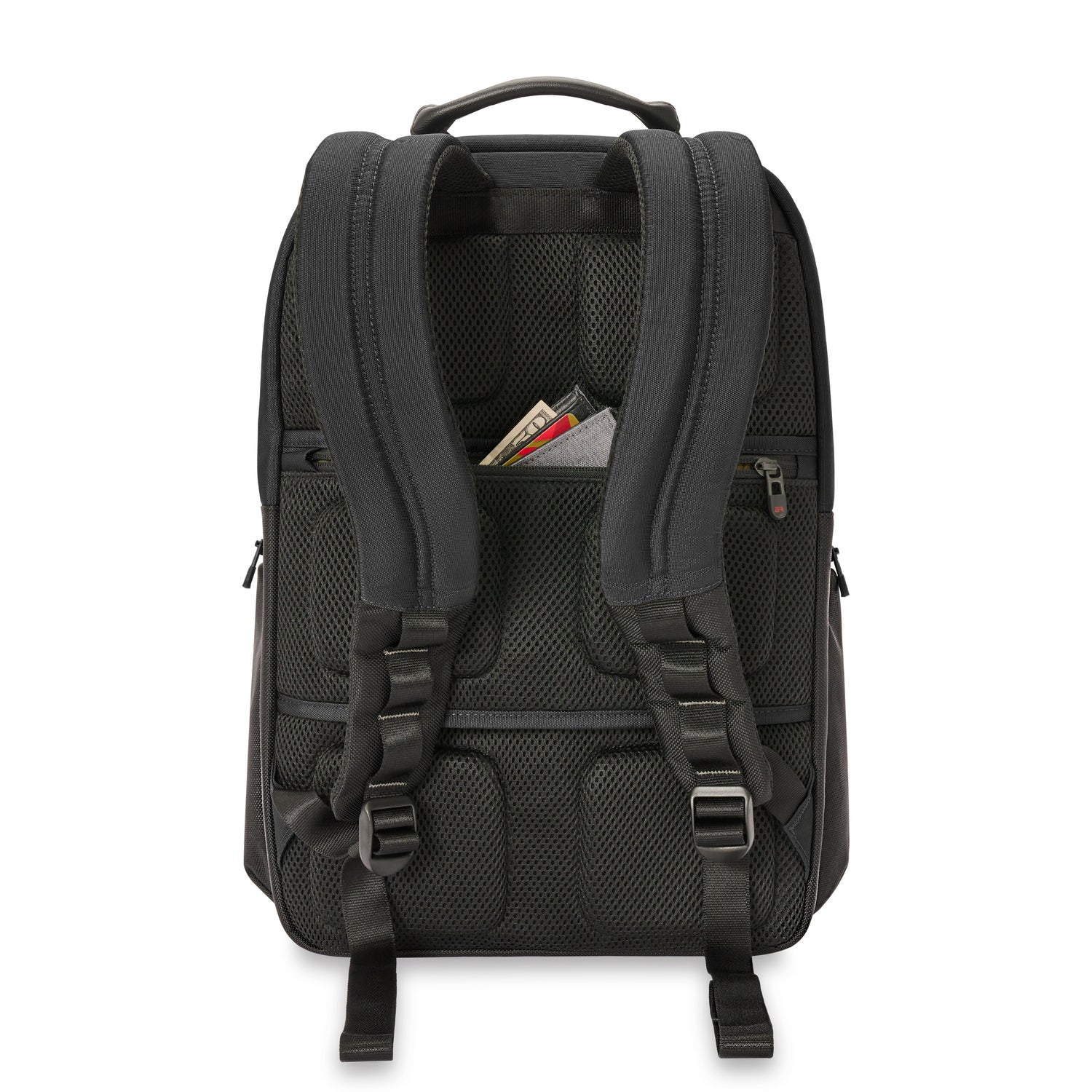 Briggs &amp; Riley Medium Widemouth Backpack Black Back View