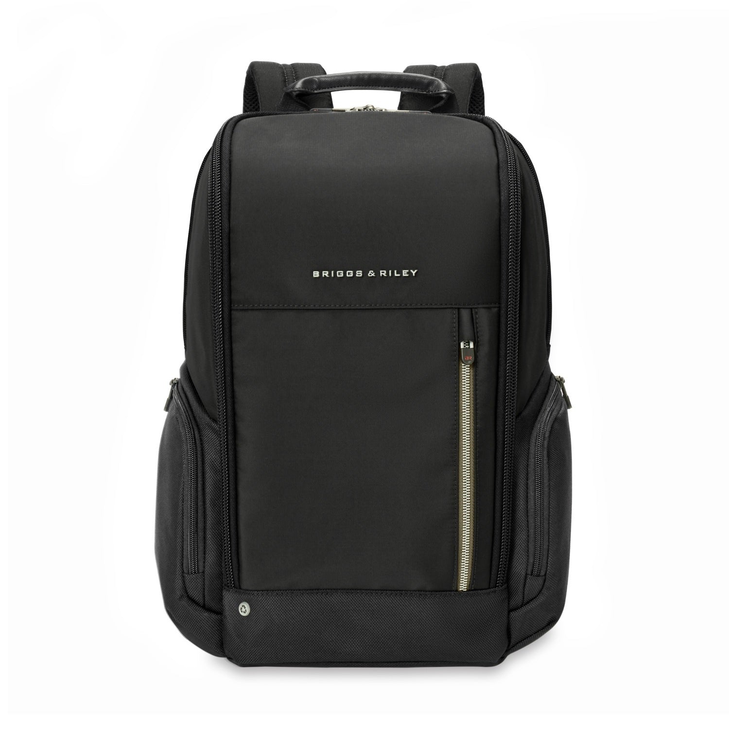Briggs &amp; Riley Medium Widemouth Backpack Black Open Front View