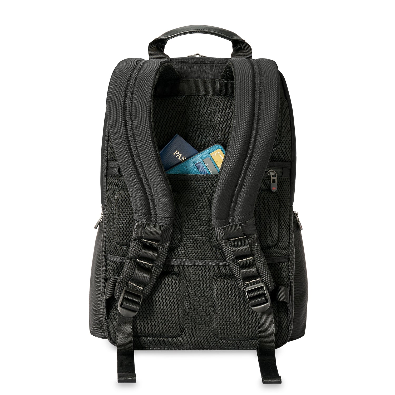 Briggs &amp; Riley Medium Cargo Backpack Black Back View