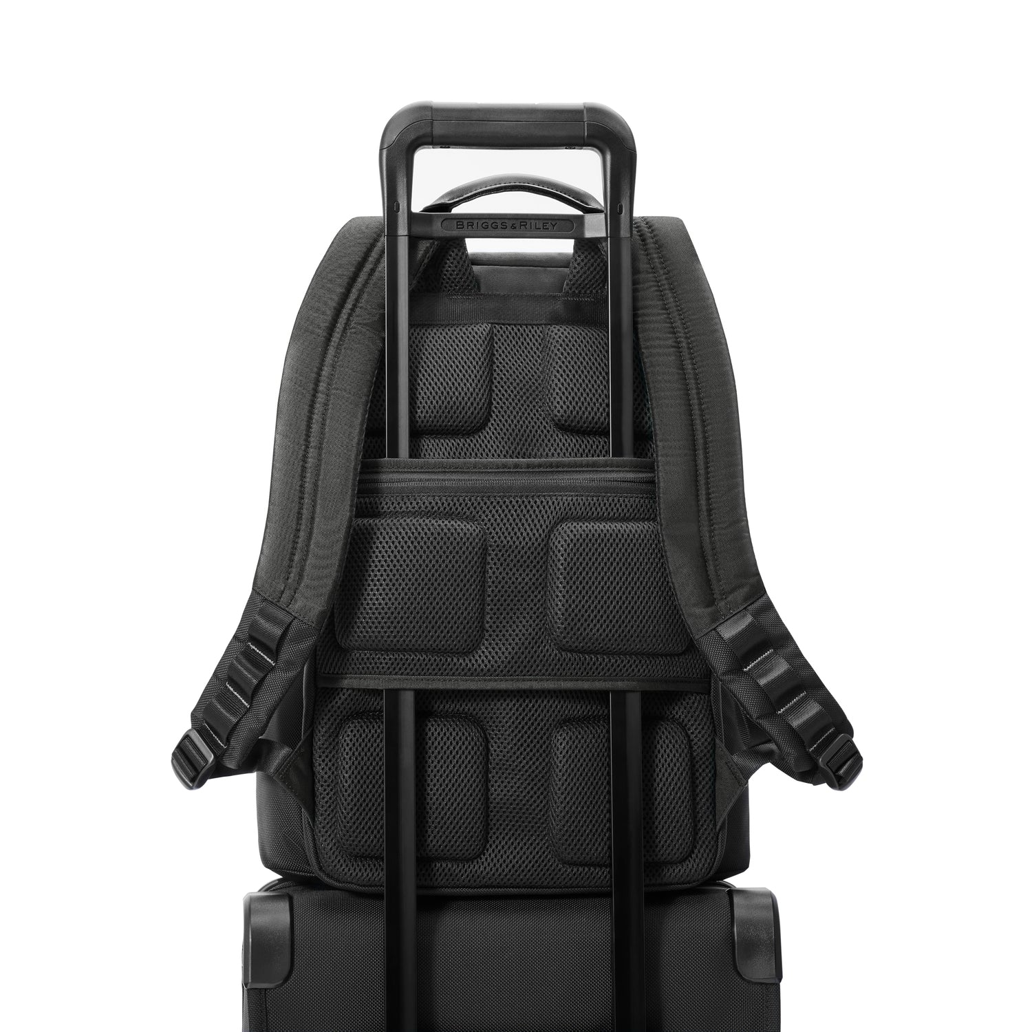 Briggs &amp; Riley Medium Cargo Backpack Black Slip Through Back Panel