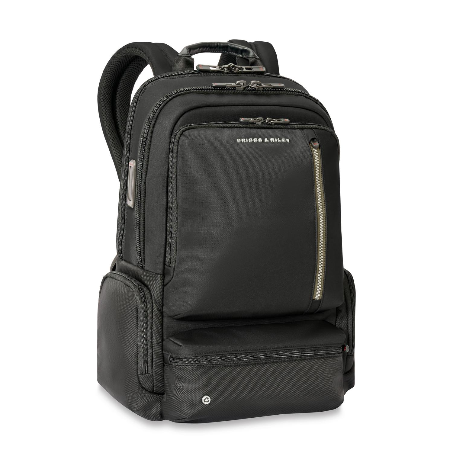 Briggs &amp; Riley Large Cargo Backpack Black Side View