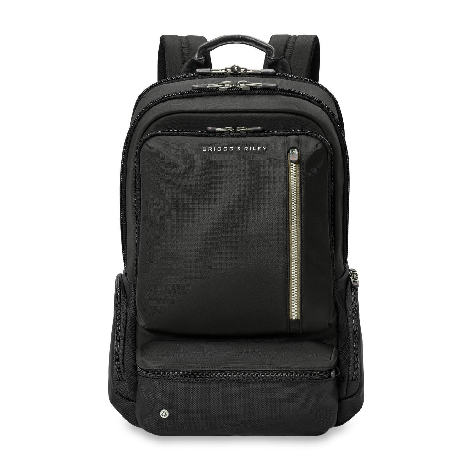 Briggs &amp; Riley Large Cargo Backpack Black Front View