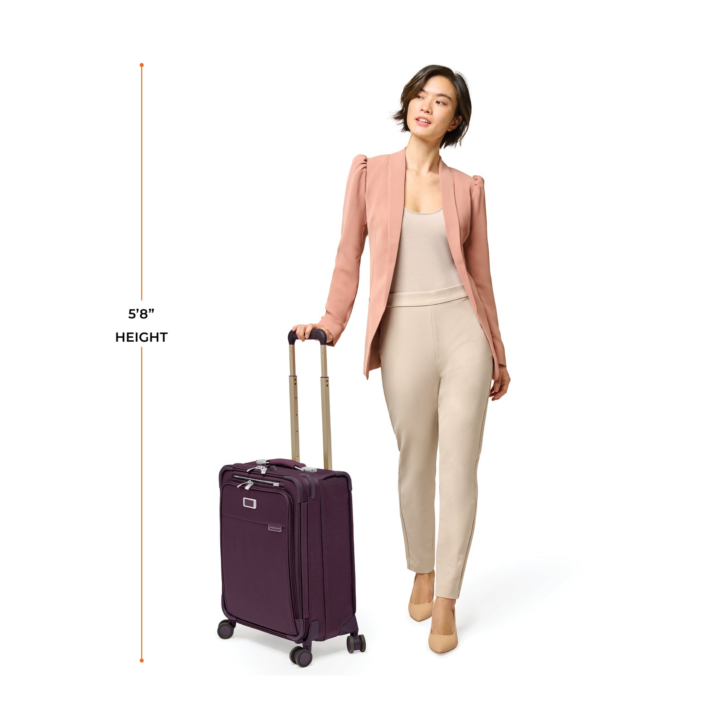 Briggs and Riley Global Carry-On Spinner, Model Height 5&