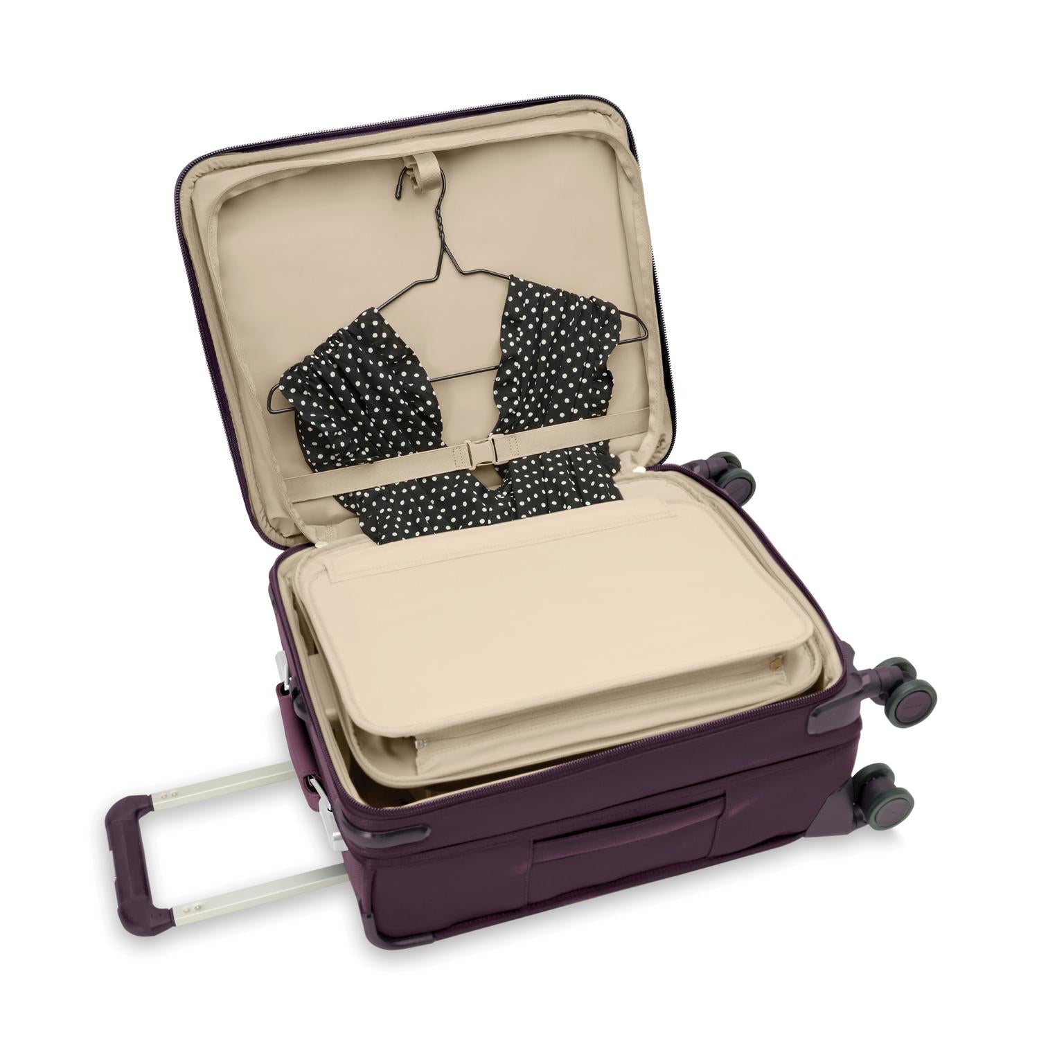 Baseline Carry-On Expandable Spinner Plum Garment Folder