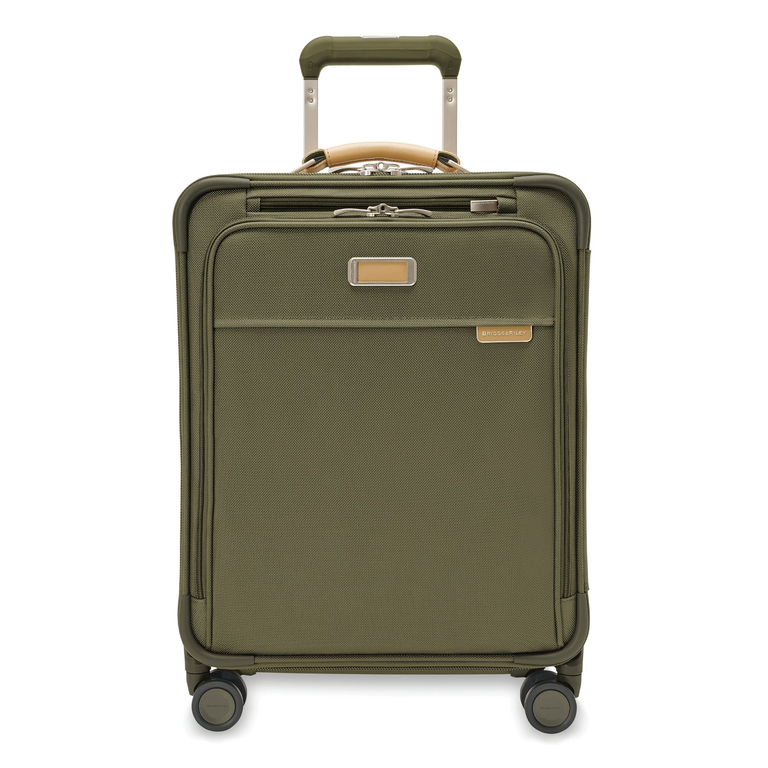 Briggs and Riley Global Carry-On Spinner Olive Front View