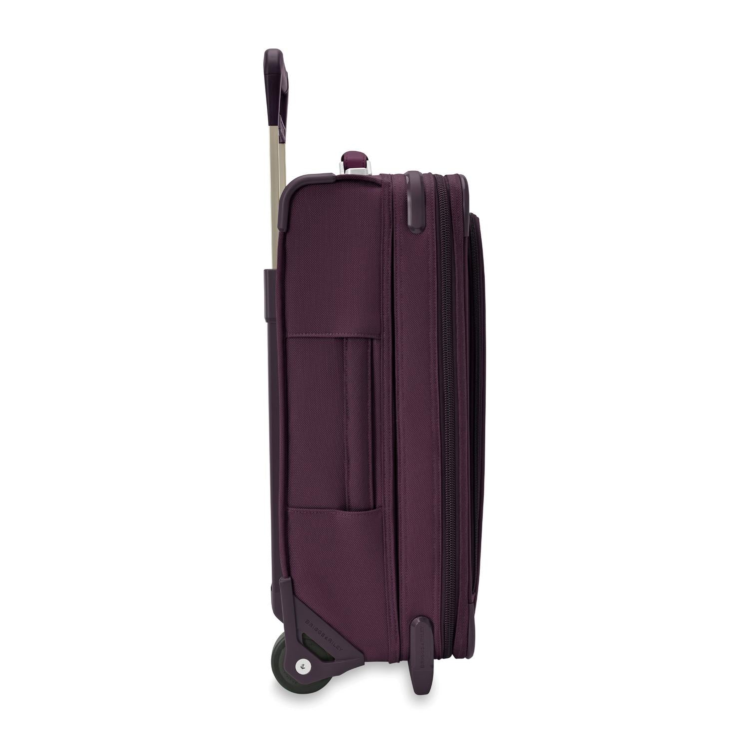 Baseline Essential 22" 2-Wheel Expandable Carry-On Plum Side View