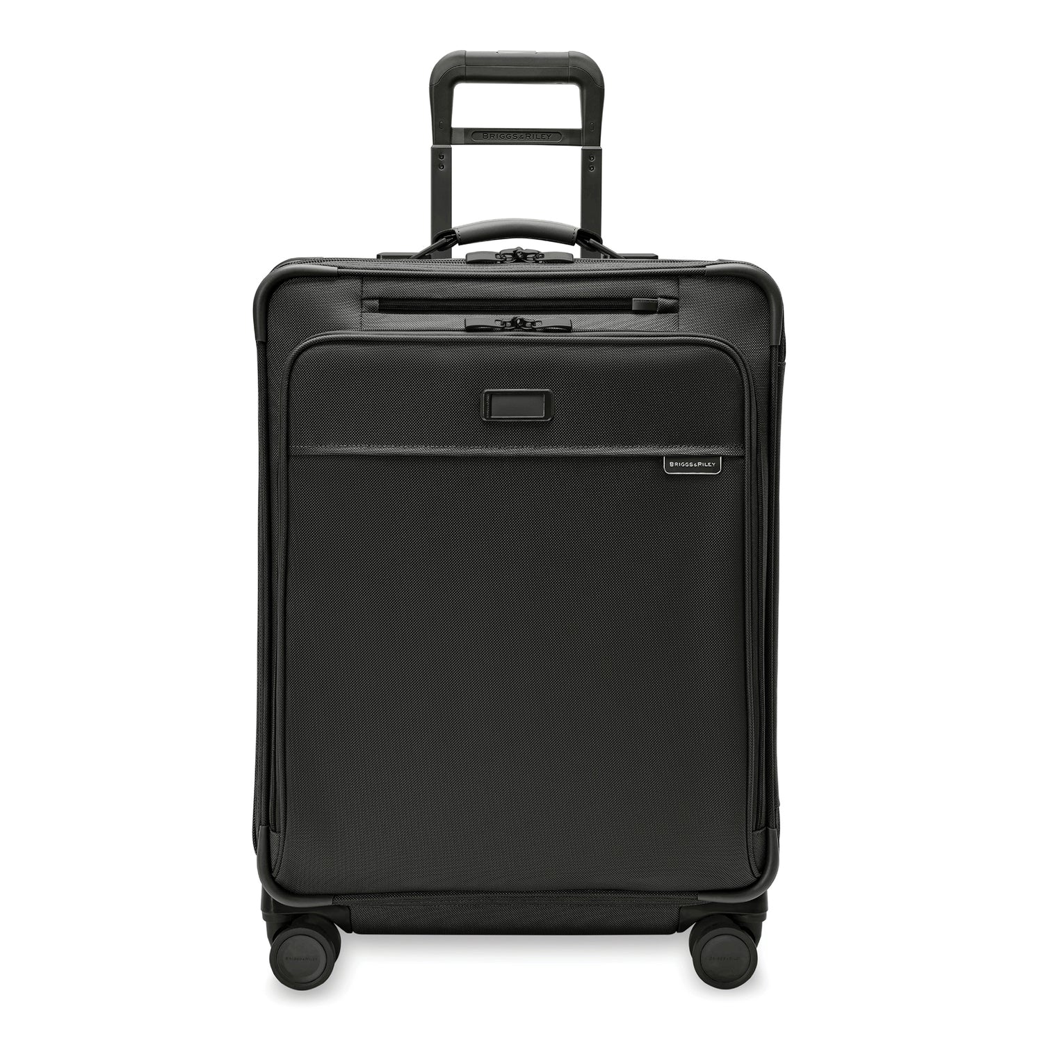Briggs and Riley Medium Expandable Spinner Black Front View