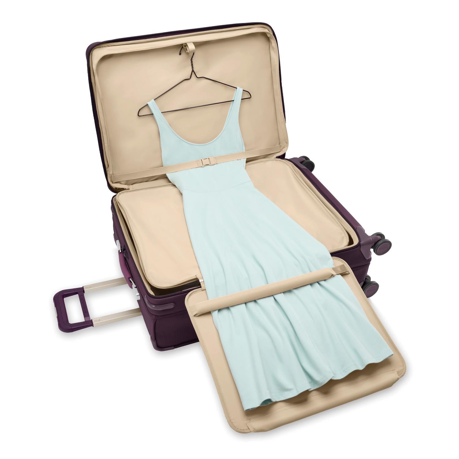 Baseline Large Expandable Spinner Plum Garment Folder