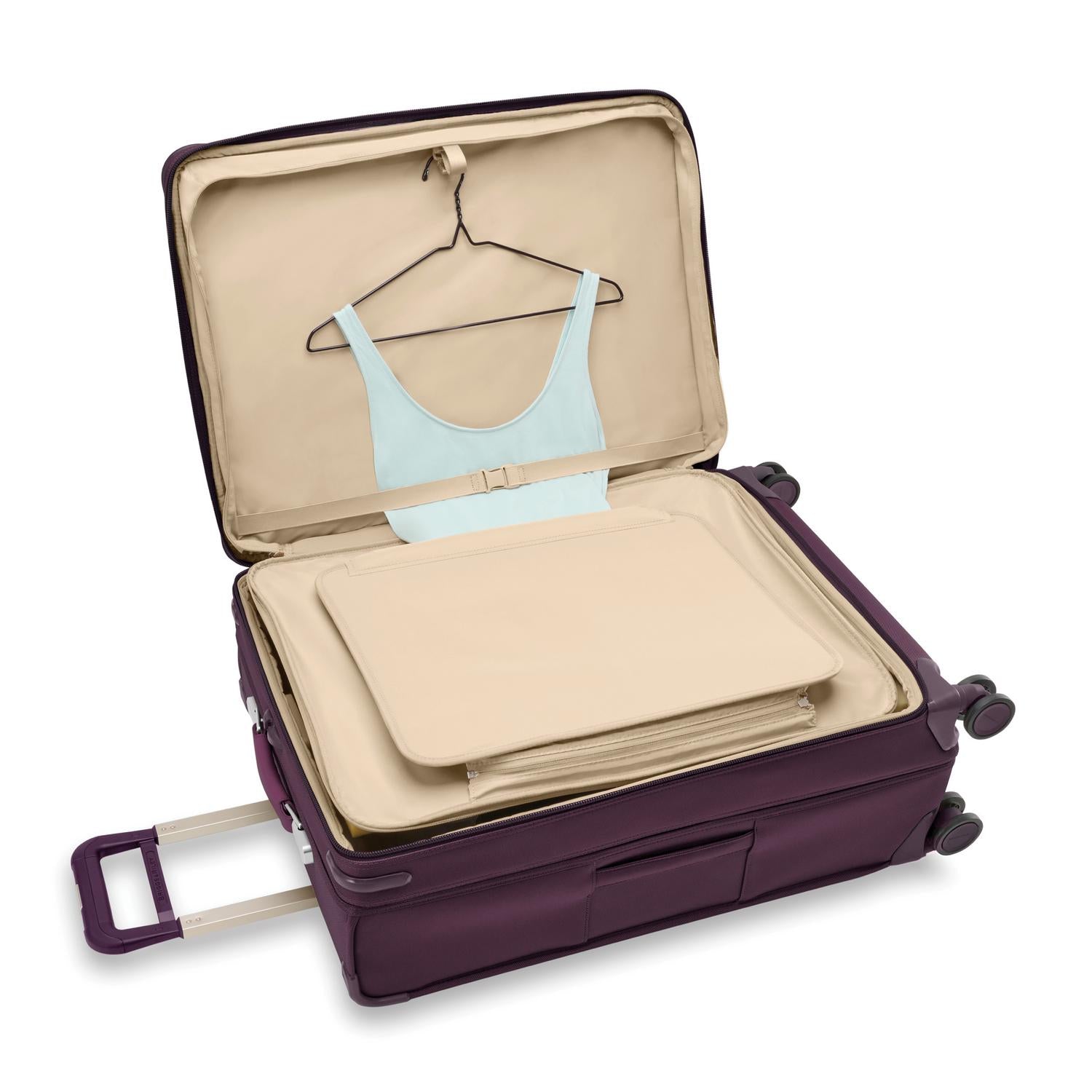 Baseline Large Expandable Spinner Plum Garment Folder