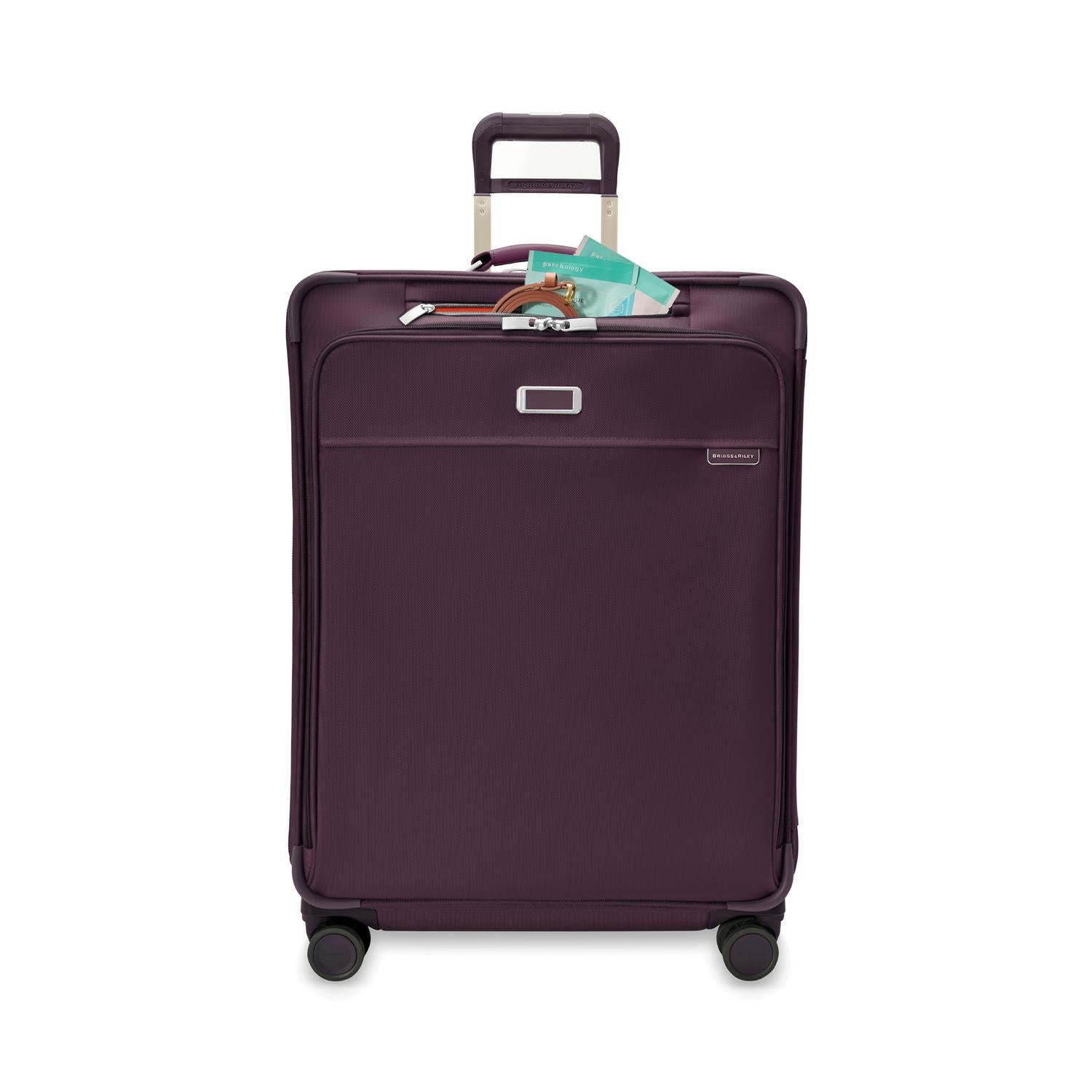Baseline Large Expandable Spinner Plum Front Pocket