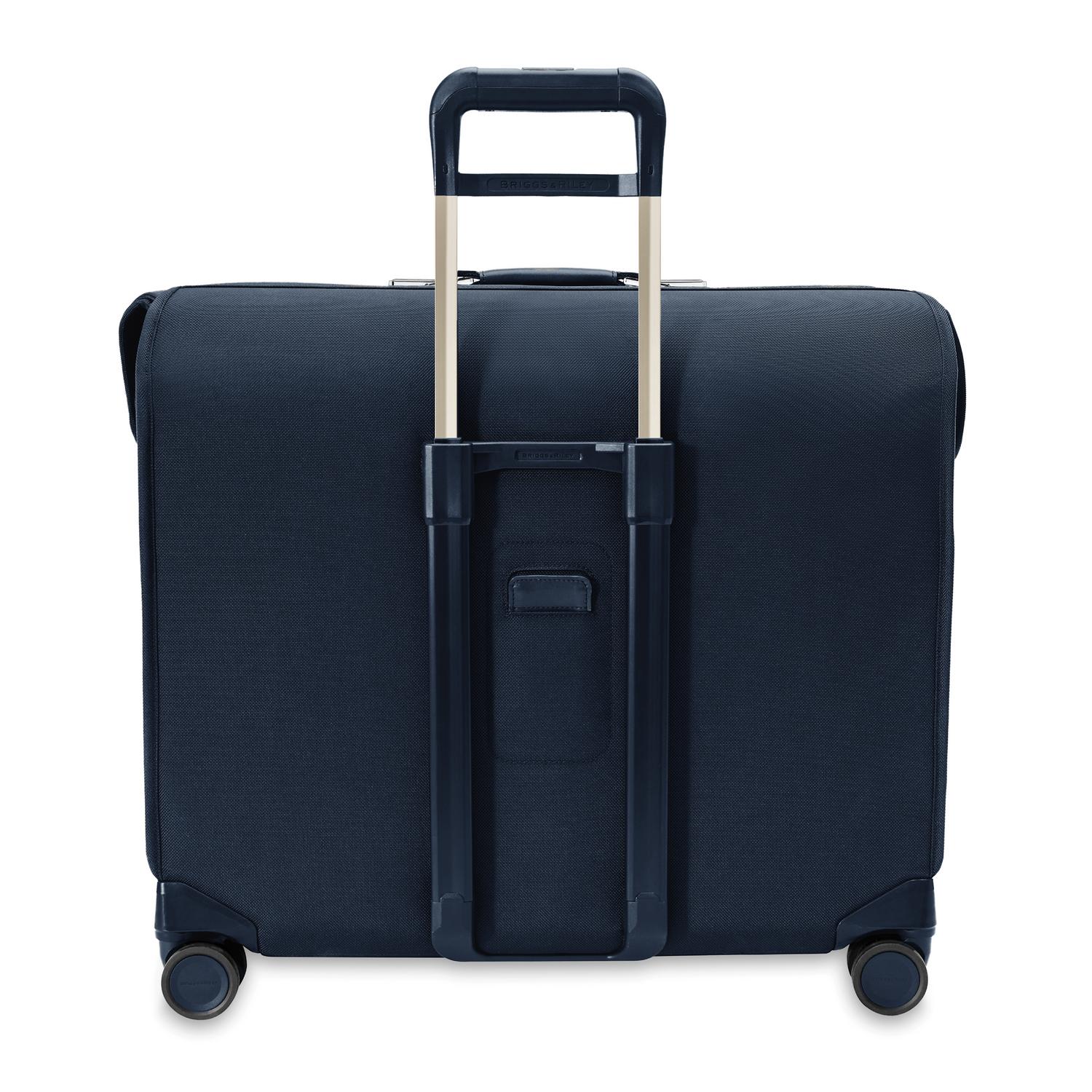 Briggs and Riley Deluxe Wardrobe Spinner Black Back View