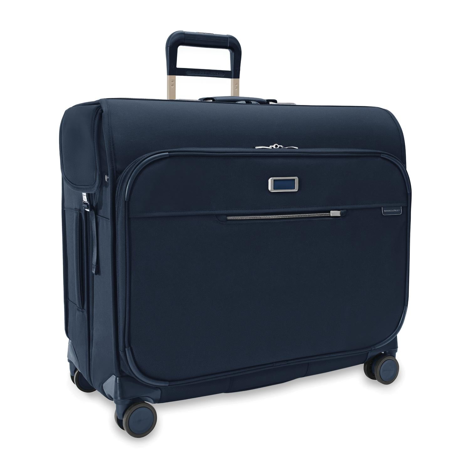 Briggs and Riley Deluxe Wardrobe Spinner Navy Side View