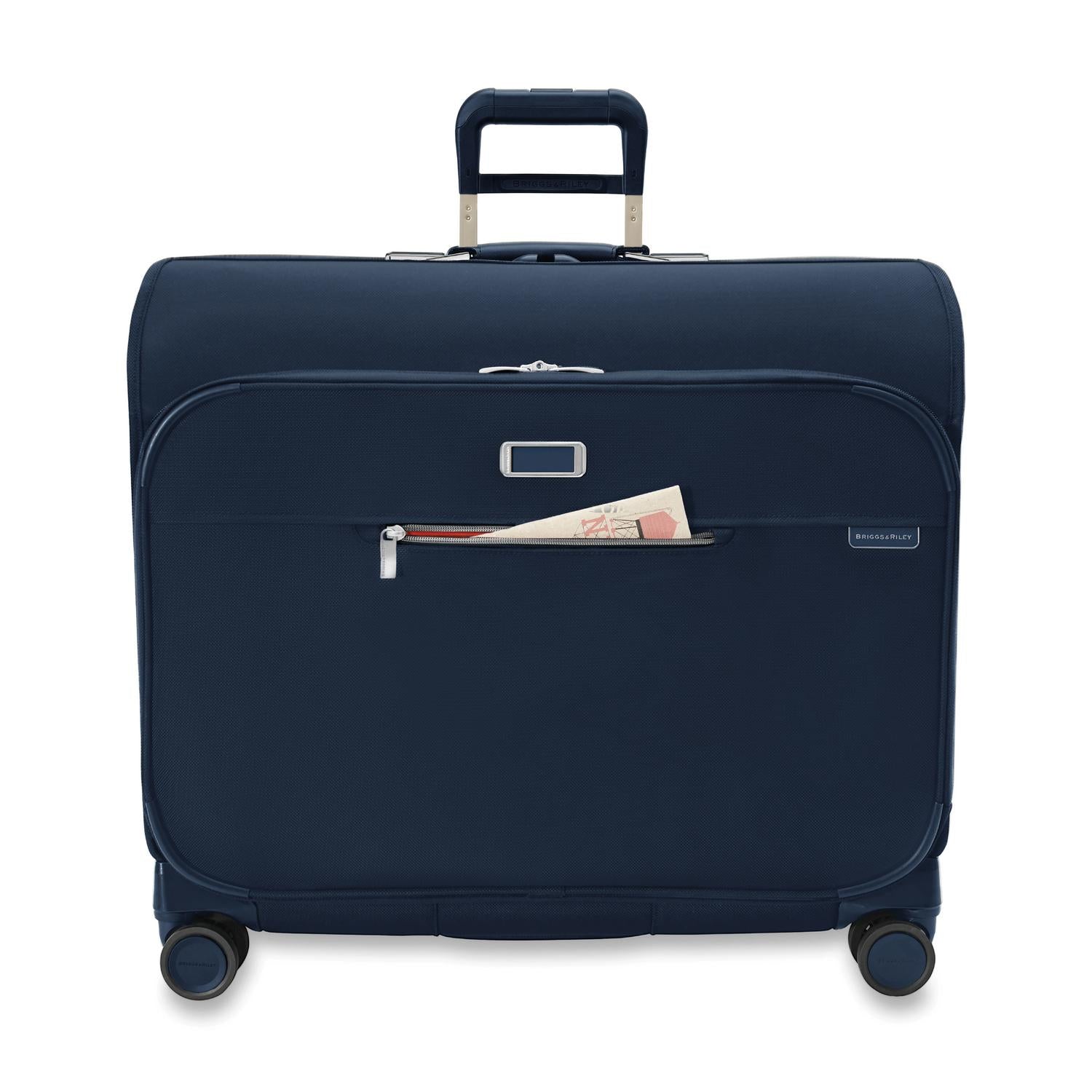 Briggs and Riley Deluxe Wardrobe Spinner Navy Front Pocket