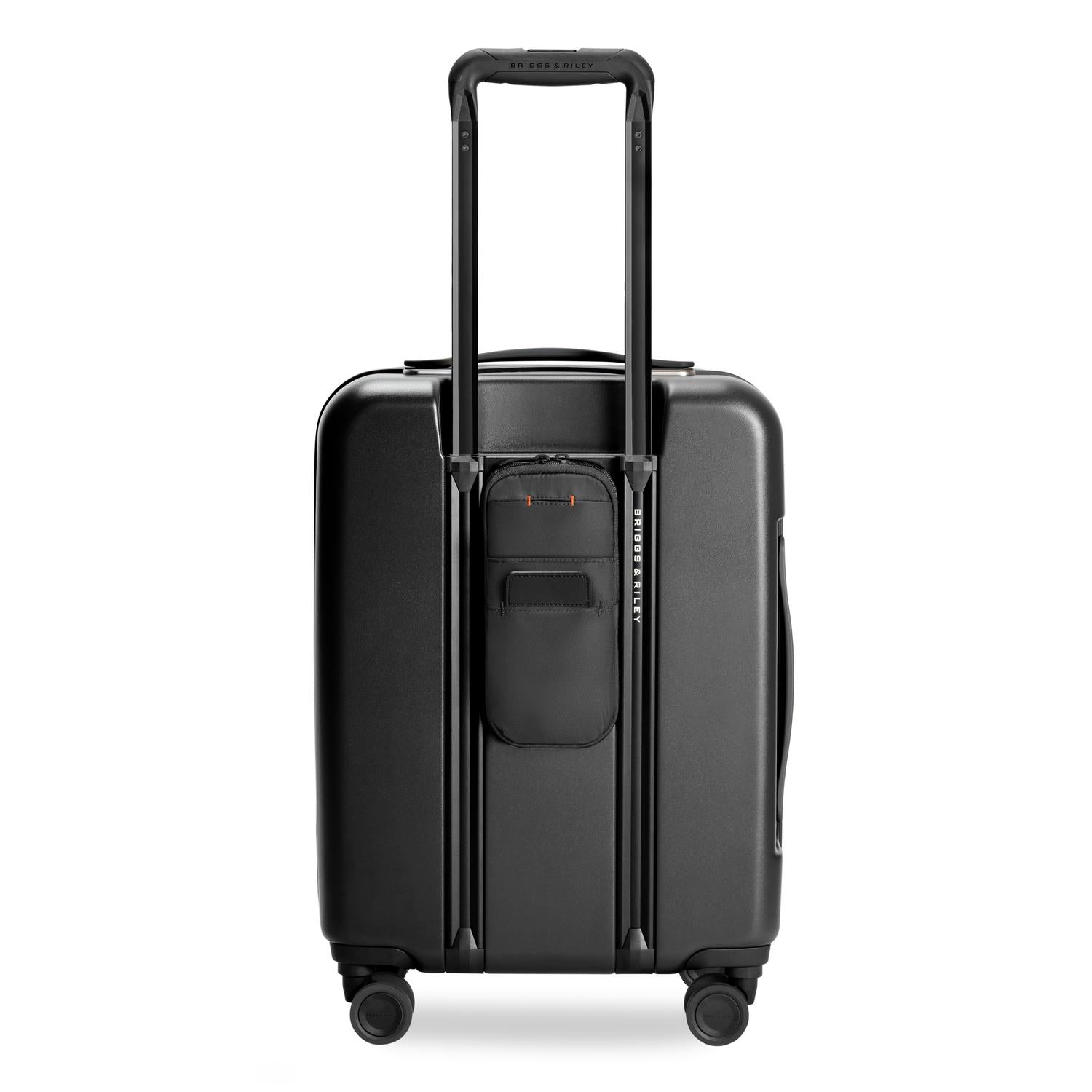 Global Carry-On Expandable Spinner in Black, Back View