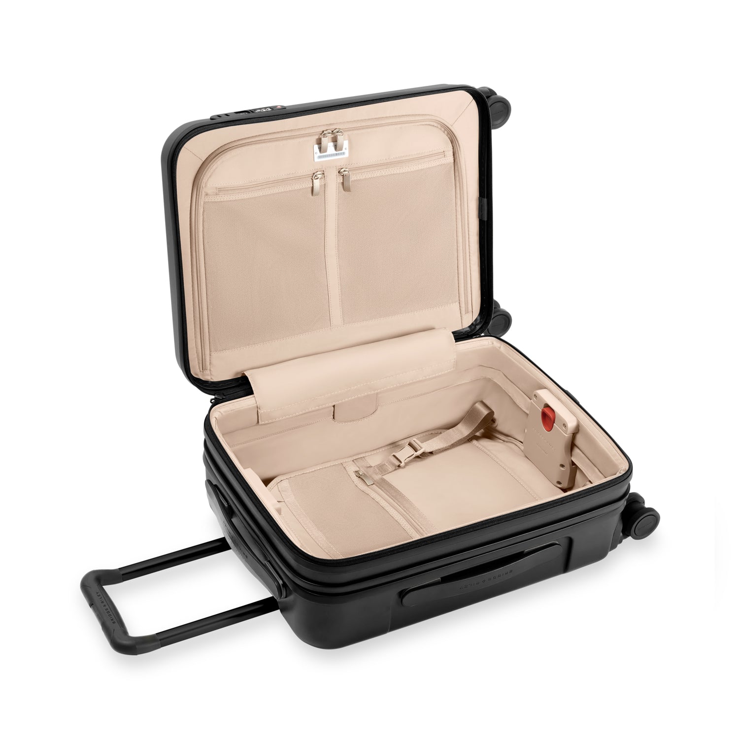 Global Carry-On Expandable Spinner in Black, Interior View