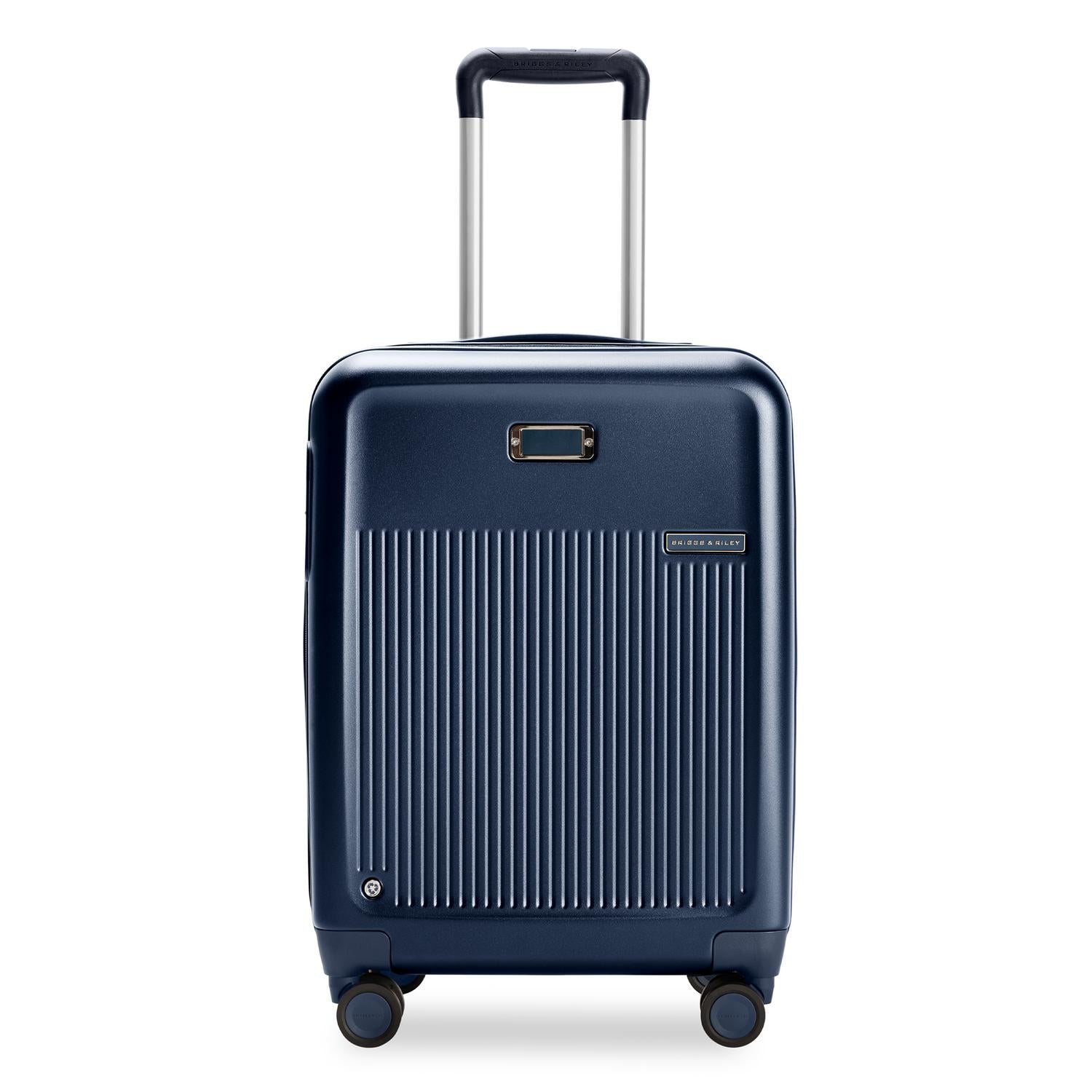 Global Carry-On Expandable Spinner in Navy, Front View