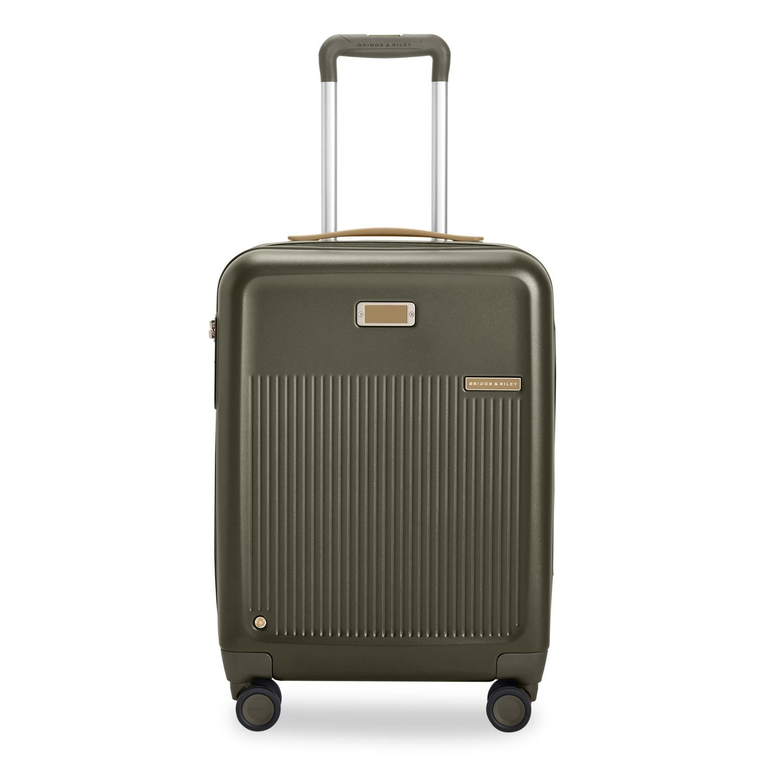 Global Carry-On Expandable Spinner in Olive, Front View