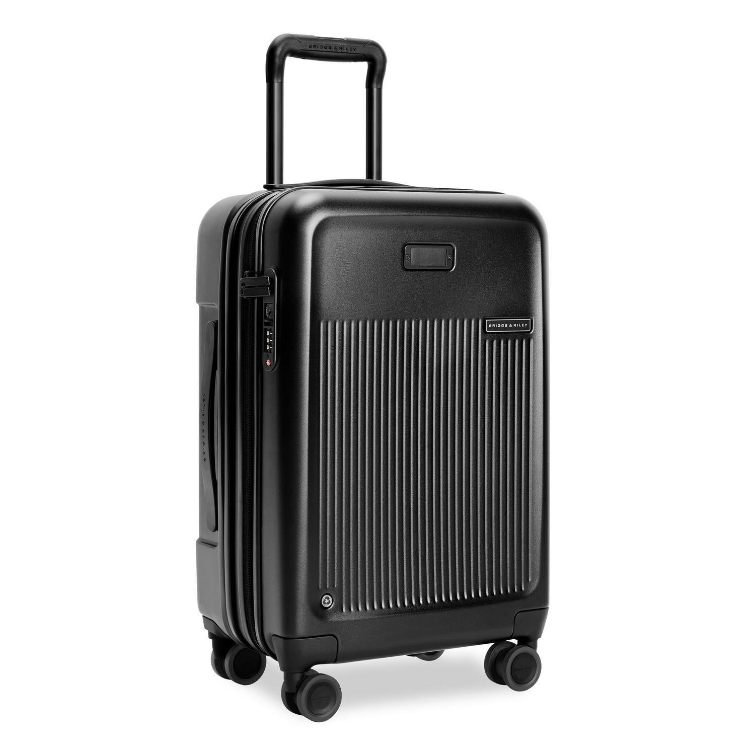 Essential Carry-On Expandable Spinner in Black, Angle View