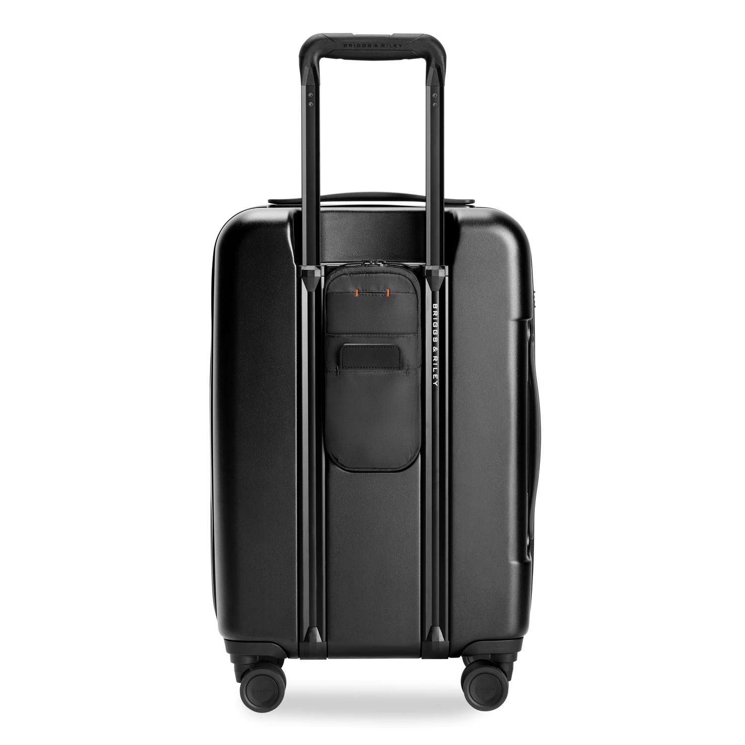 Essential Carry-On Expandable Spinner in Black, Back View