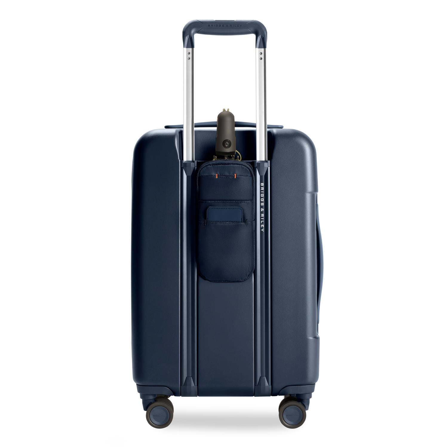 Essential Carry-On Expandable Spinner in Navy, Back View