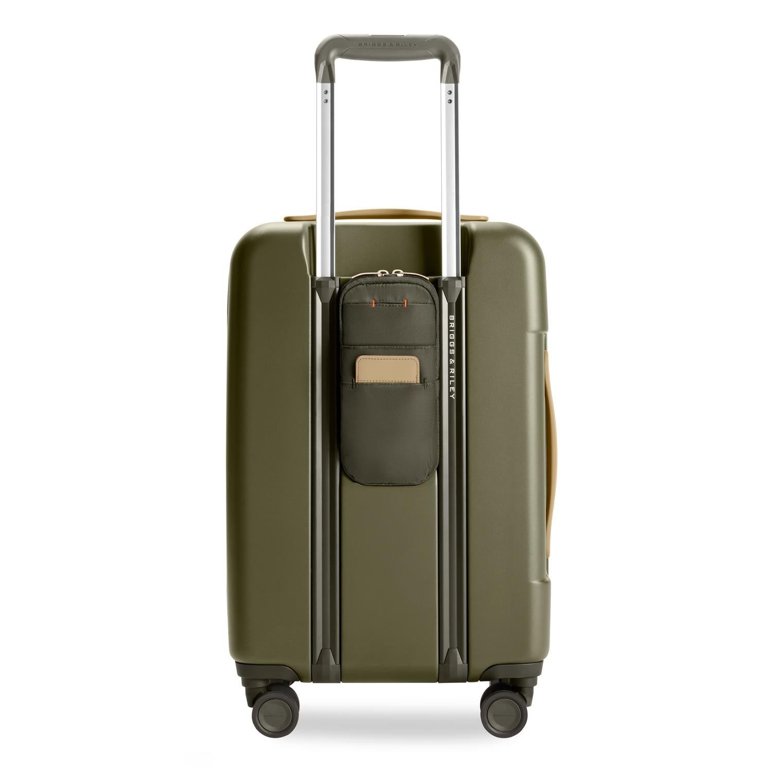 Essential Carry-On Expandable Spinner in Olive, Back View