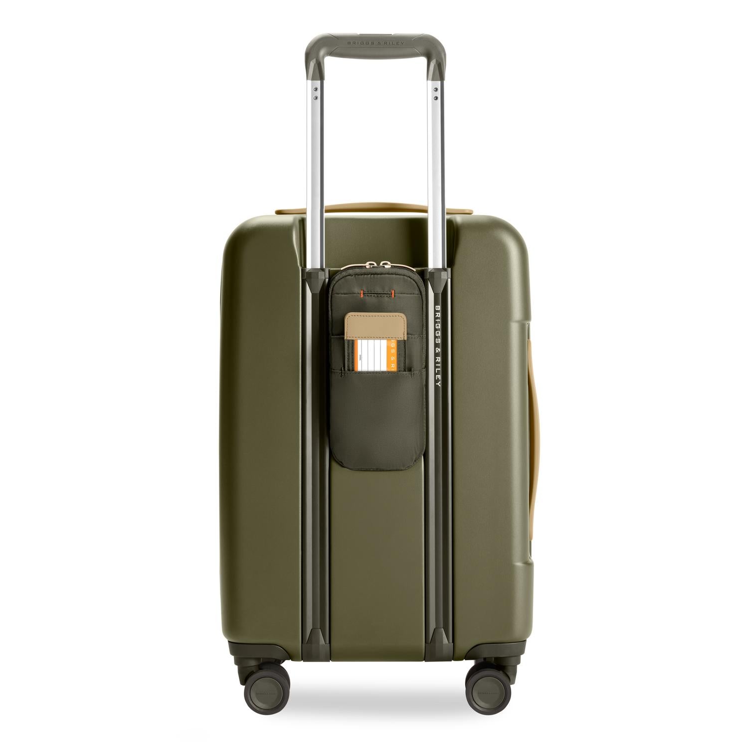Essential Carry-On Expandable Spinner in Olive, Back View