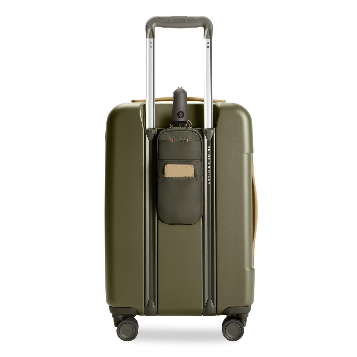 Essential Carry-On Expandable Spinner in Olive, Back View