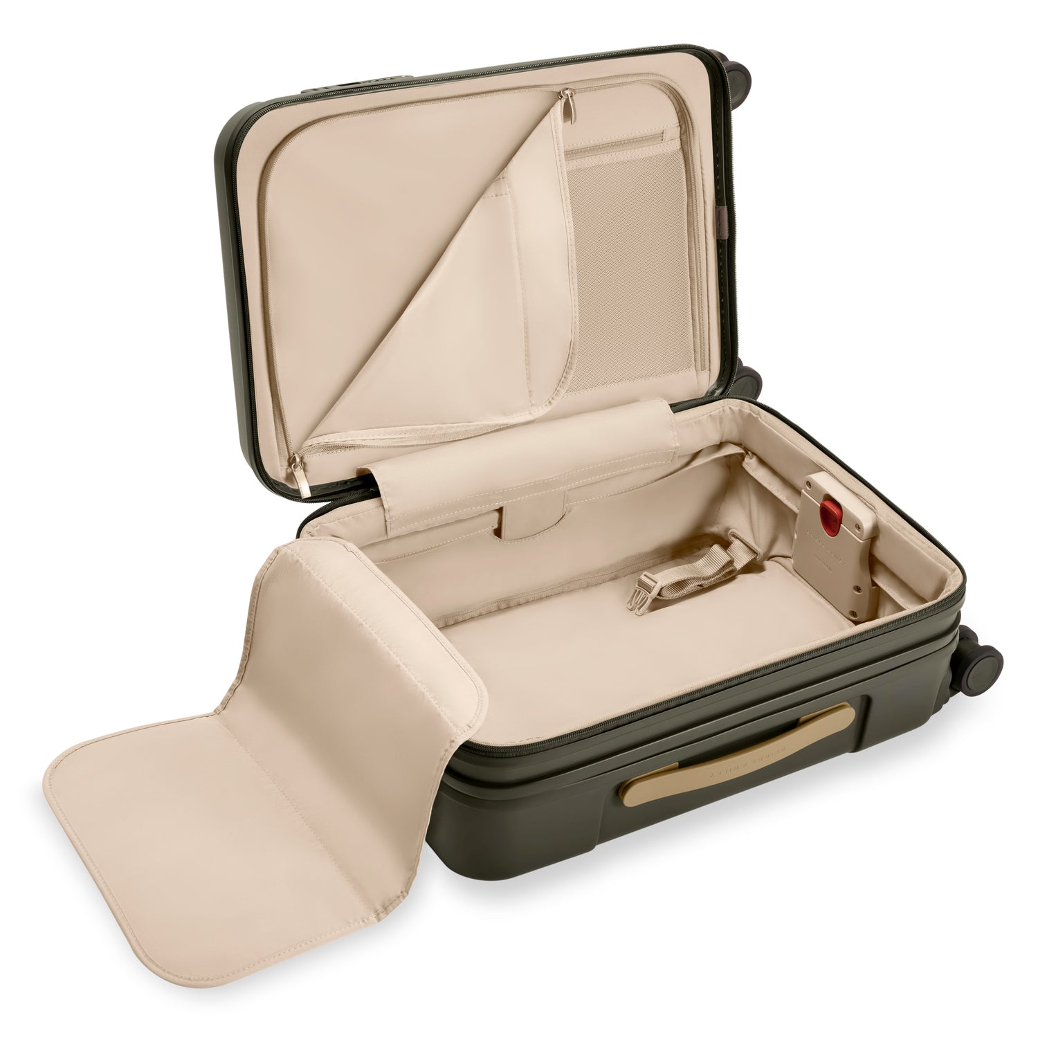Essential Carry-On Expandable Spinner in Olive, Interior View