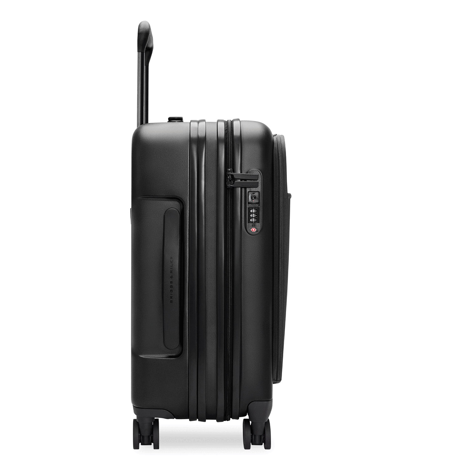Essential Front Pocket Carry-On Expandable Spinner in Navy, Front View