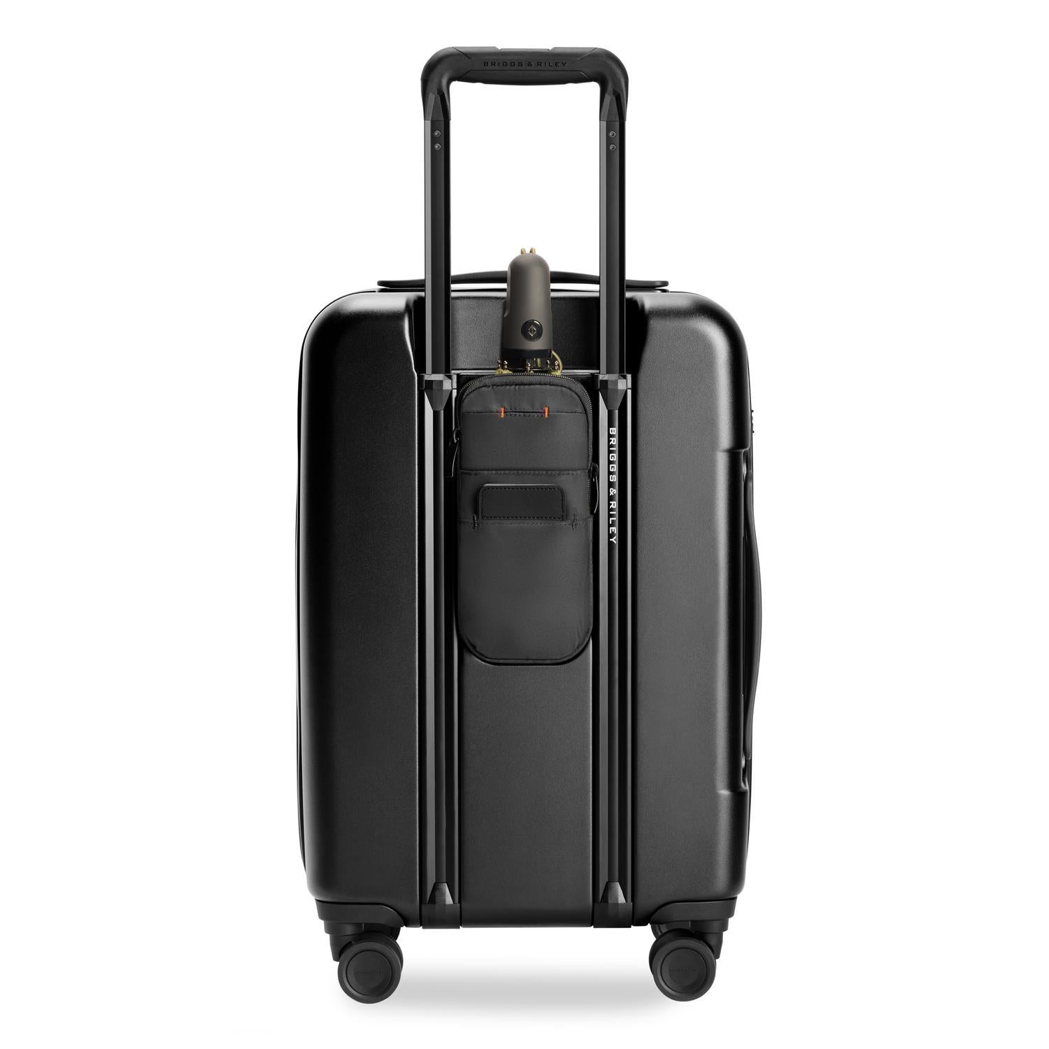 Essential Front Pocket Carry-On Expandable Spinner in Navy, Front View
