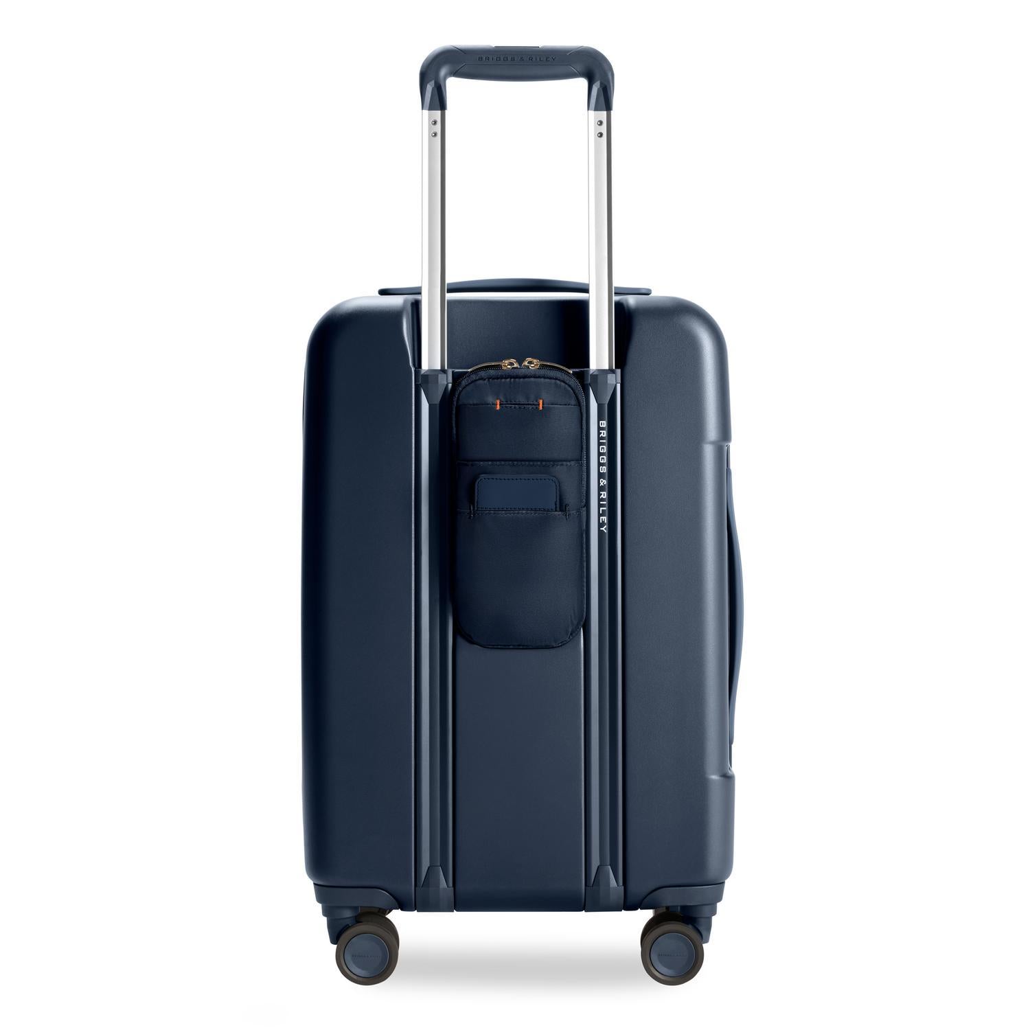 Essential Front Pocket Carry-On Expandable Spinner in Navy, Front View