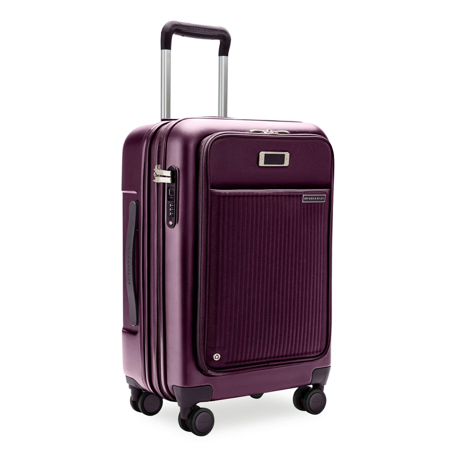 Essential Front Pocket Carry-On Expandable Spinner in Plum