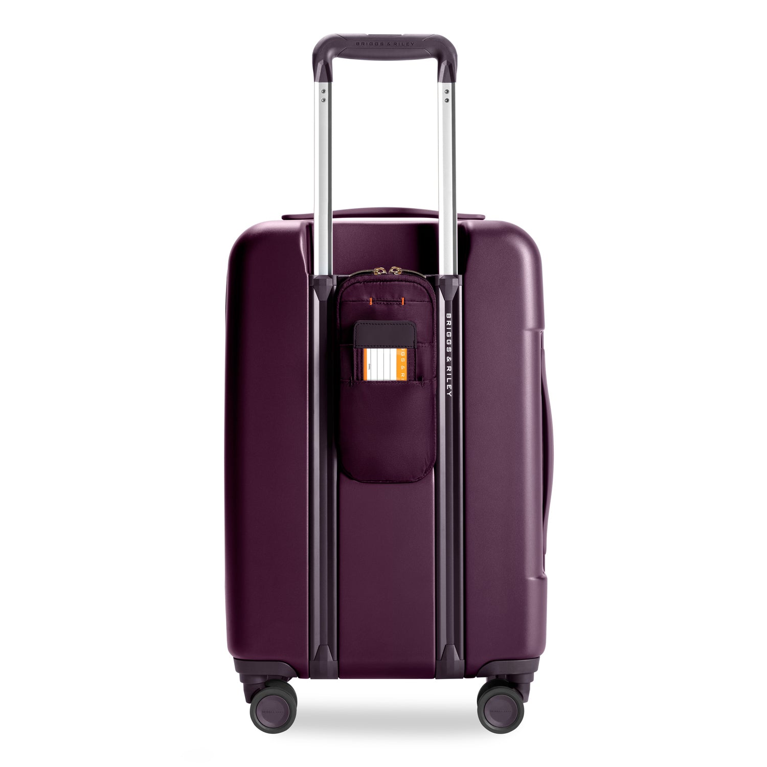 Essential Front Pocket Carry-On Expandable Spinner in Plum