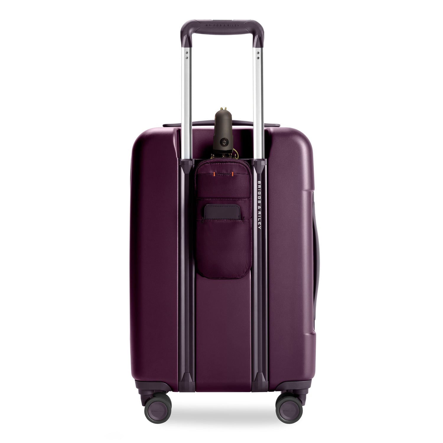 Essential Front Pocket Carry-On Expandable Spinner in Plum