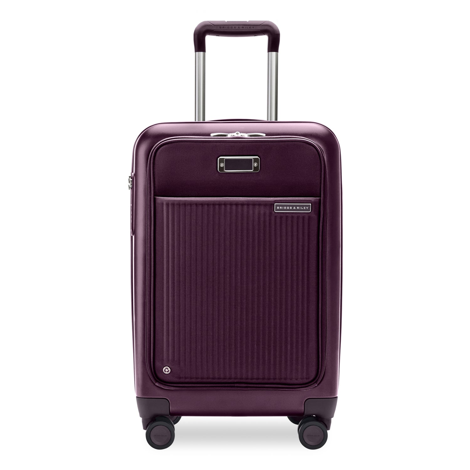 Essential Front Pocket Carry-On Expandable Spinner in Plum