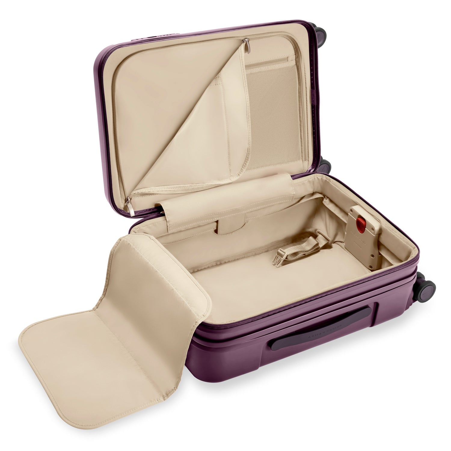 Essential Front Pocket Carry-On Expandable Spinner in Plum