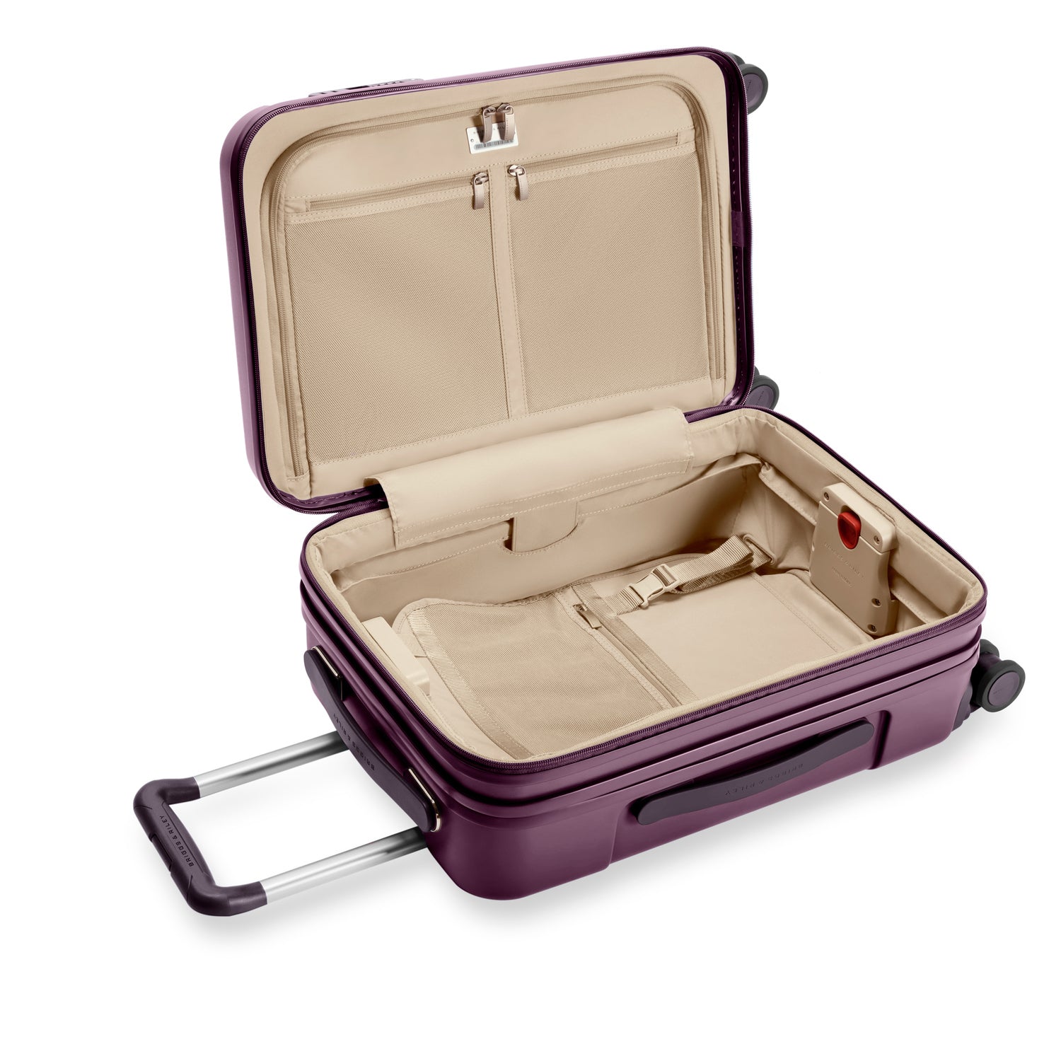 Essential Front Pocket Carry-On Expandable Spinner in Plum