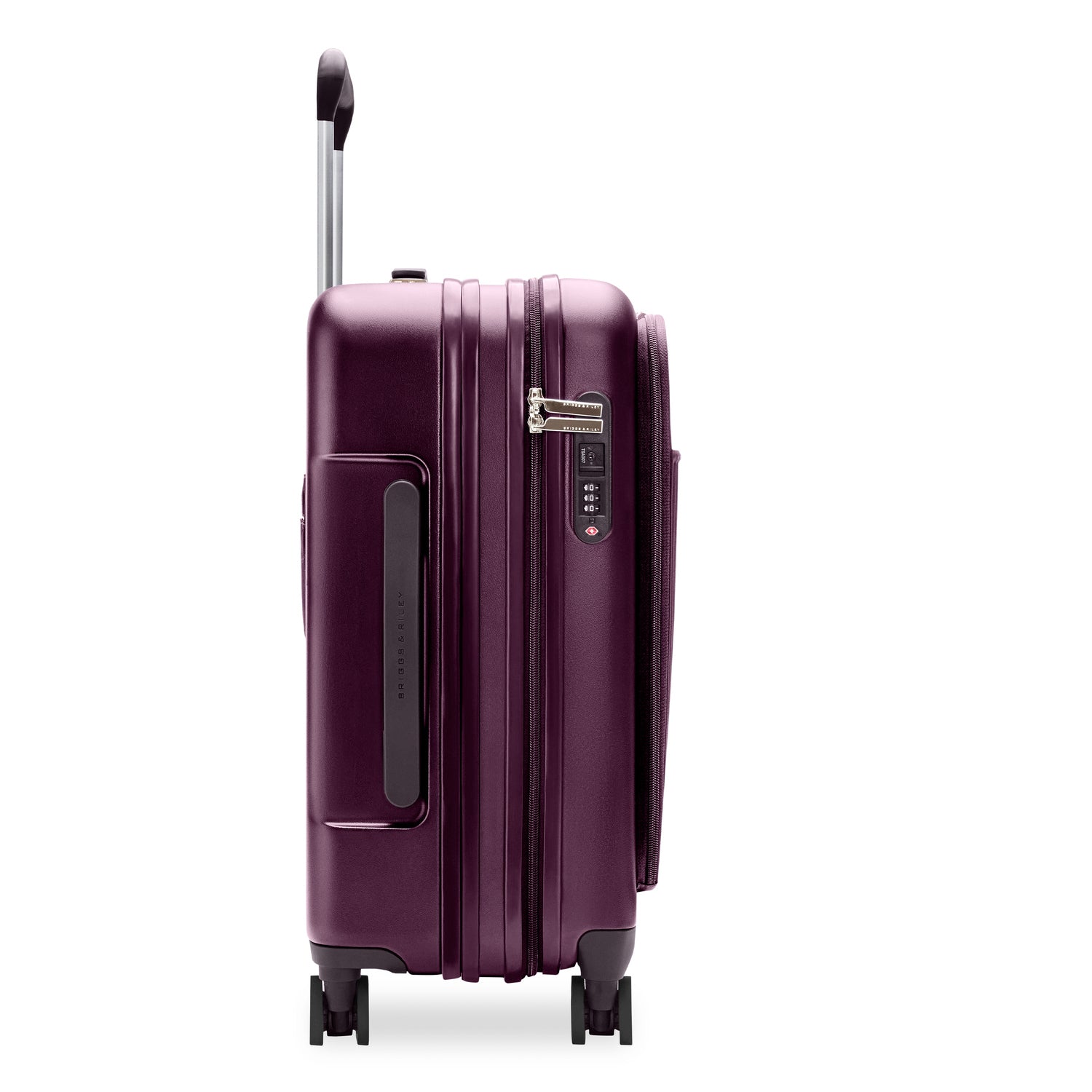 Essential Front Pocket Carry-On Expandable Spinner in Plum