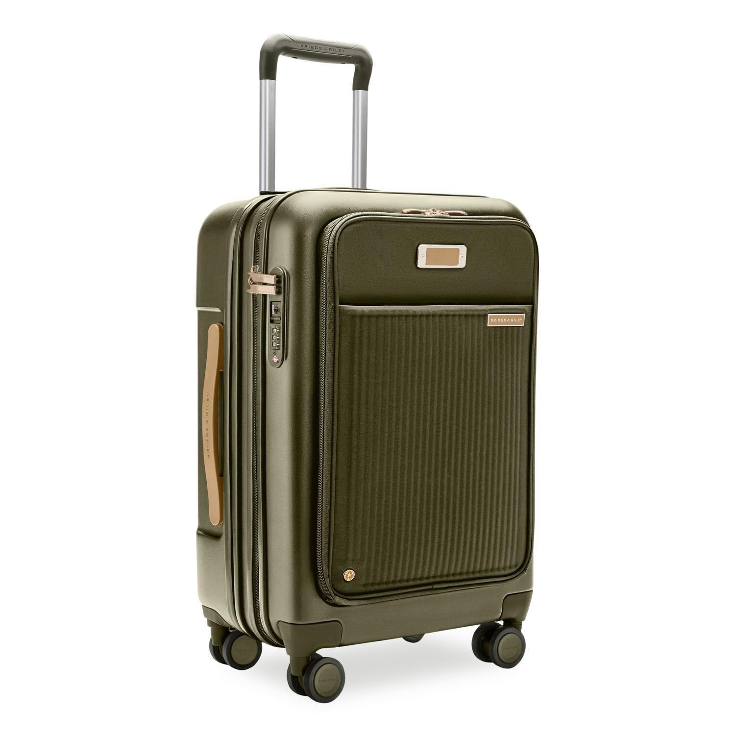 Essential Front Pocket Carry-On Expandable Spinner in Olive