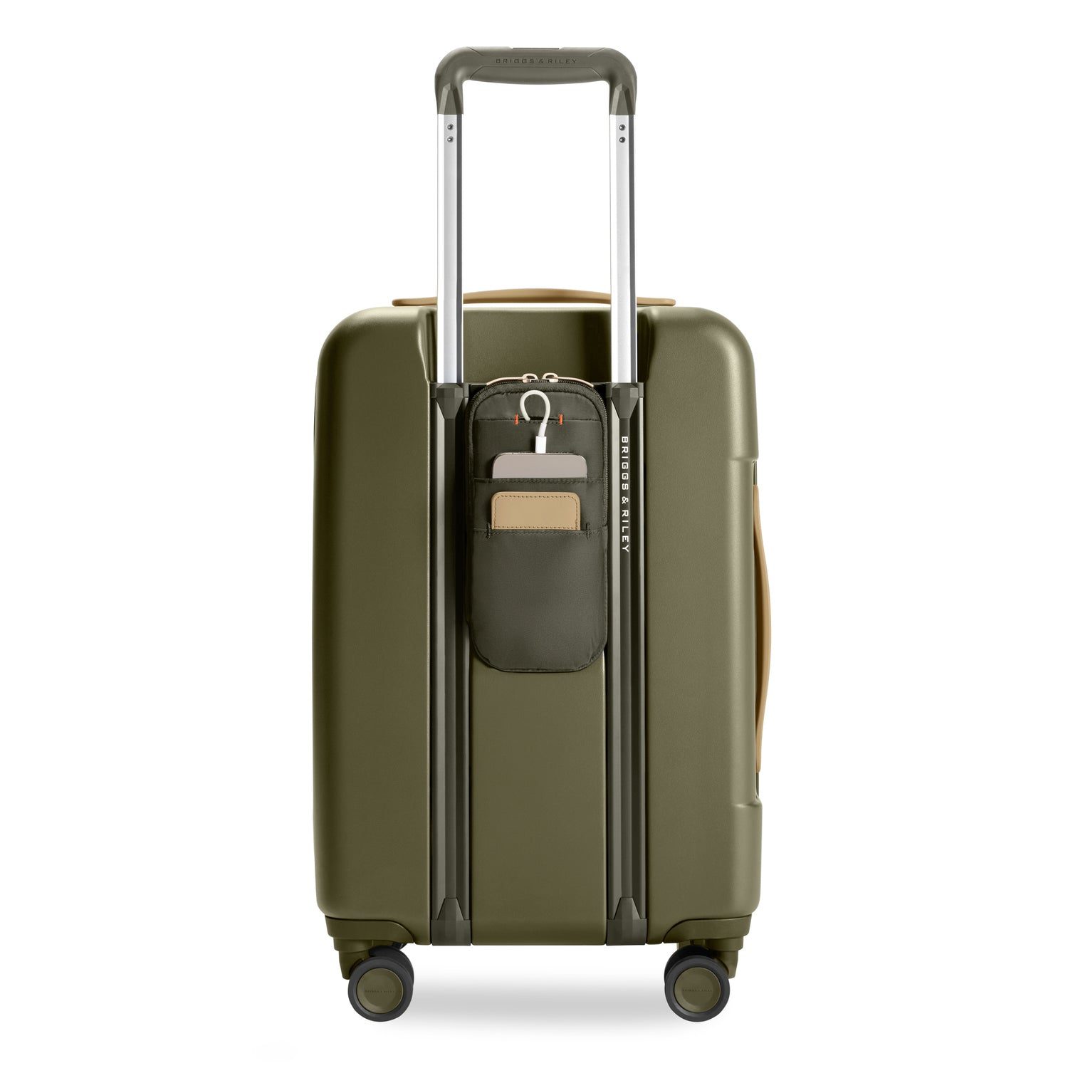 Essential Front Pocket Carry-On Expandable Spinner in Olive